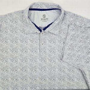 Scales Men's White Polo Shirt Sz XL